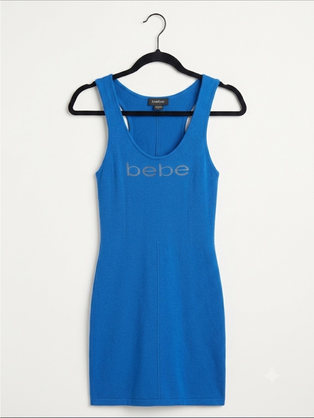 bebe Electric Blue Seam-Detail dress